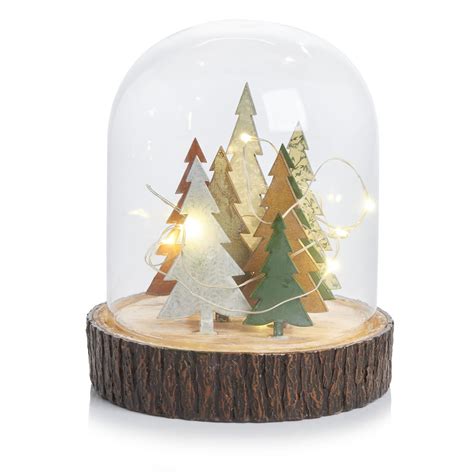 Wilko Country Christmas Battery Operated Led Bell Jar Christmas
