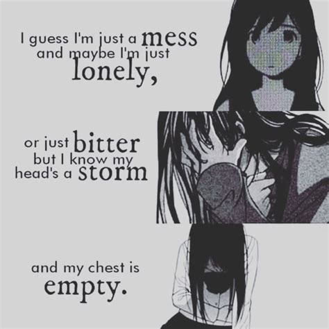 Depressing Anime Quotes Posted By Samantha Thompson
