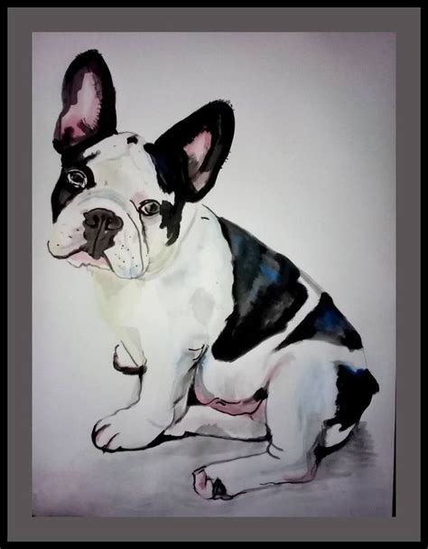 Bulldog Painting Dog Paintings Bulldog Art Watercolor Dog