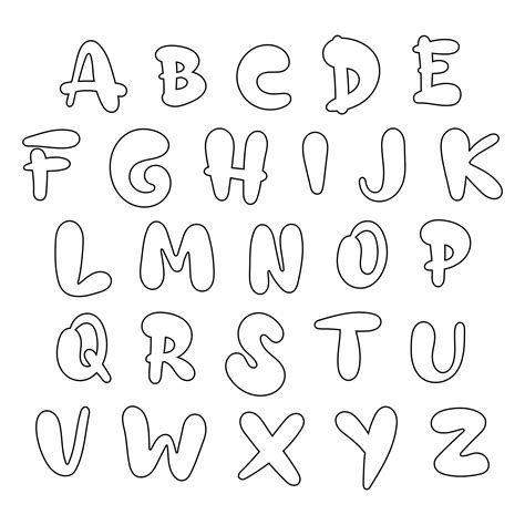 10 Best Large Printable Bubble Letters M - printablee.com