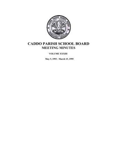 Executive Committee Caddo Parish School Board