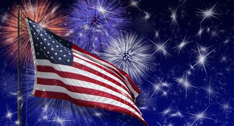 Usa Flag Fireworks Stock Photo Image Of Sparkling Patriotism 30263608