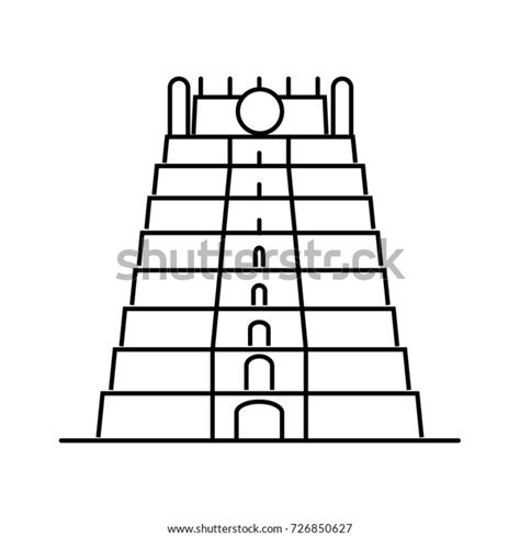 Meenakshi Temple India Vector Icon Stock Vector Royalty Free 726850627