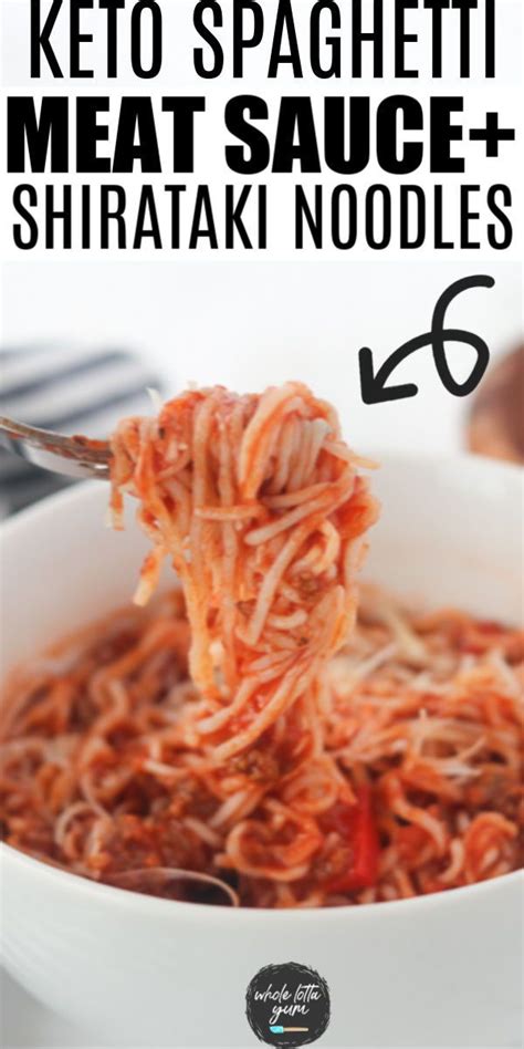 Keto noodles, shirataki noodles or miracle noodles (konjac noodles) all go by very similar names, but many people don't know how you make them taste delicious. Keto Spaghetti Sauce with Meat & Noodles - Whole Lotta Yum ...