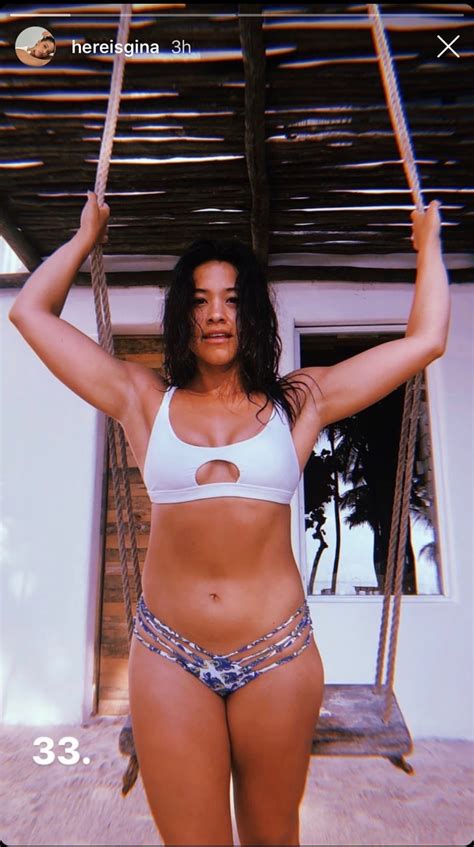 Ginas 2018 Birthday Bikinigrams Gina Rodriguez White Bikini With