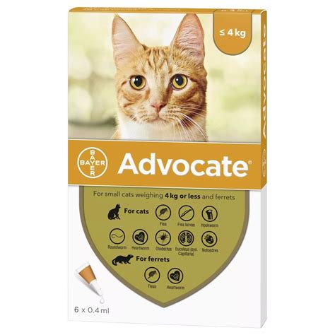 Advocate für Katzen unter 9 lbs (unter 4 kg) - Orange 6 Dosen | Sierra