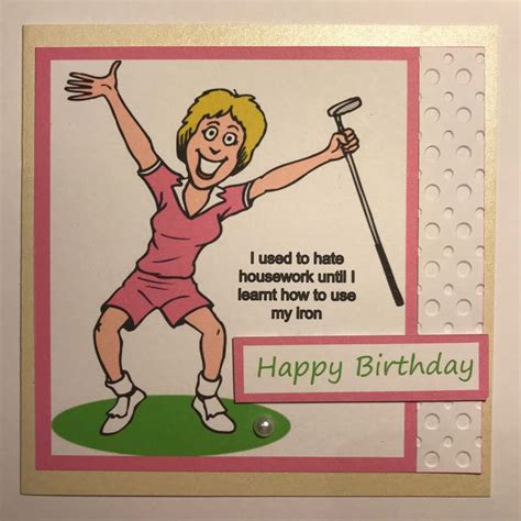 Funny Birthday Card For Lady Golfer Kardsbykan Funny Happy Birthday