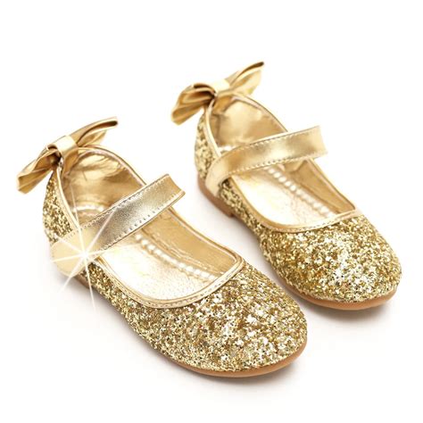 Baby Toddler Girl Gold Silver Glitter Party Ballet Flats Toddler