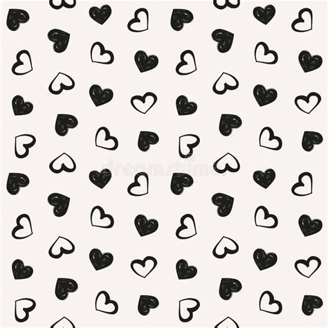 Love Theme Hearts Valentine`s Day Seamless Pattern Background Stock