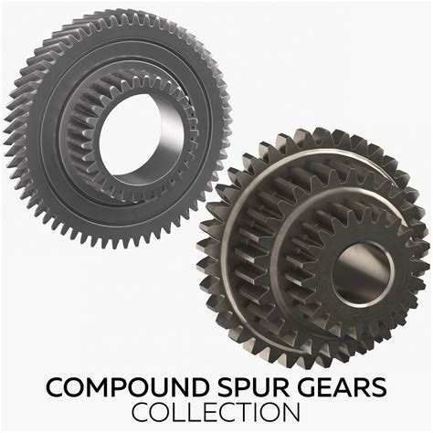 Compound Spur Gears 3d Model Turbosquid 1482338