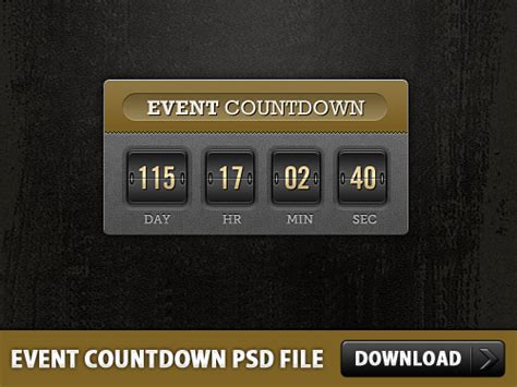 Event Countdown Psd File L Freepsdcc Free Psd Files And Photoshop