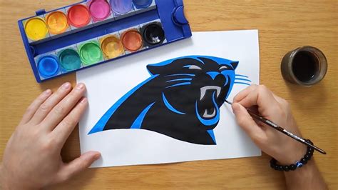 How To Draw The Carolina Panthers Logo Nfl Youtube