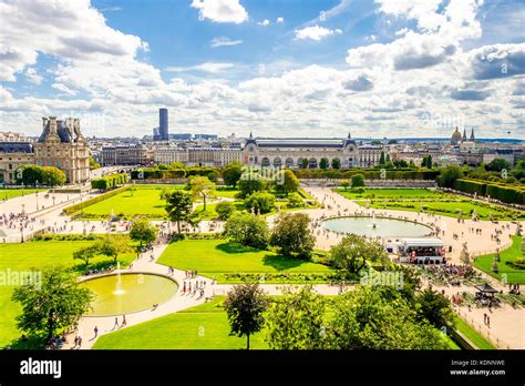Aerial View Of The Tuileries Garden In Paris France Stock Photo Alamy