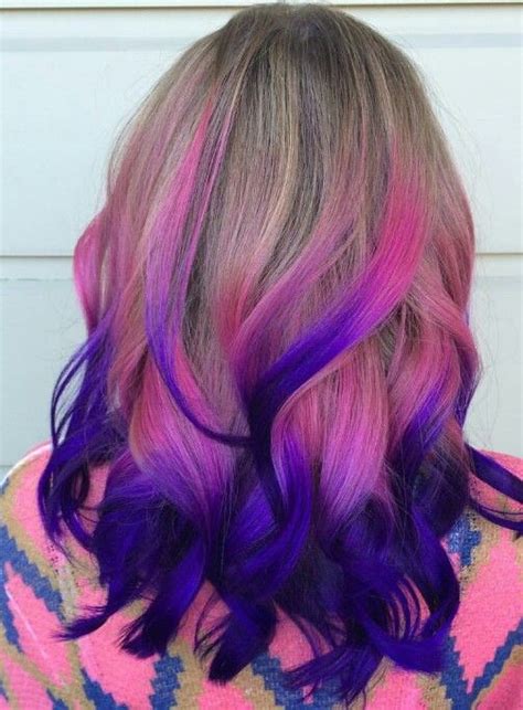 Pink Purple Ombre Dyed Hair Color Hairbybrookegoodman