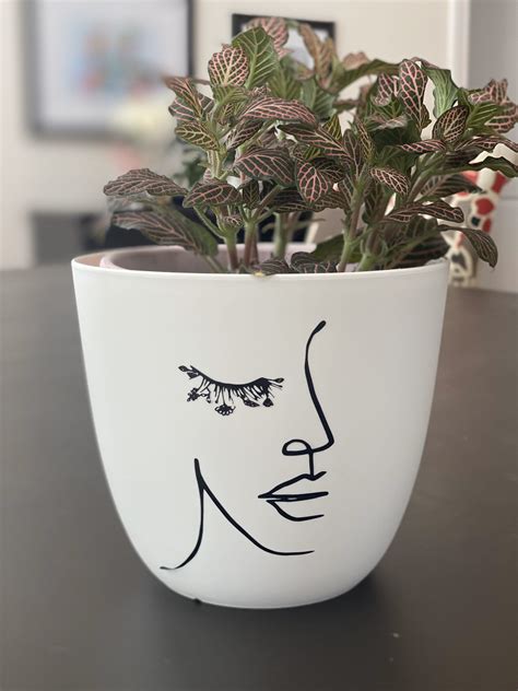 Flower Face Indoor Planter Plant Pot Flower Pot Etsy In 2020 Plant