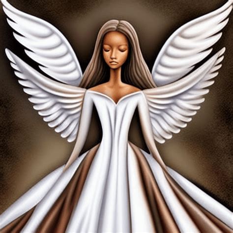 Triple Airbrush Mocha Angel Face Gown Walking Into Heaven · Creative