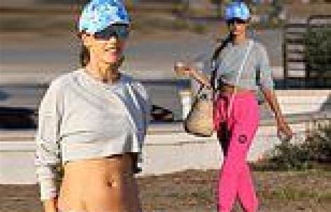 Alessandra Ambrosio Flashes Toned Midriff As She Enjoys Hangout On The Beach In