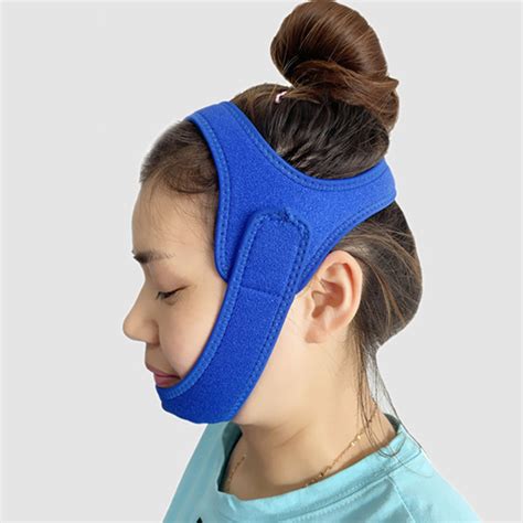 Blue Anti Snoring Belt Male Snoring Face Pressure Belt V Face Strap