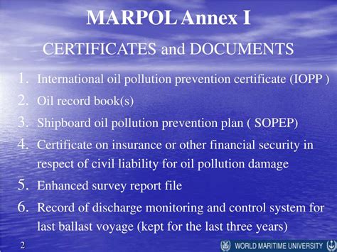 Oil means petroleum in any form including crude oil, fuel oil, sludge oil refuse and refined products (other than those petrochemicals which are subject to the provisions of annex ii of the present convention) and without limiting the. PPT - MARPOL Annex I PowerPoint Presentation, free ...