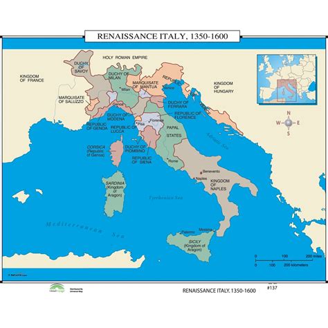 World History Wall Maps Renaissance Italy Wayfair