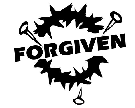 Forgiven Bumper Sticker Jesus Christ Forgiven Decal Crown