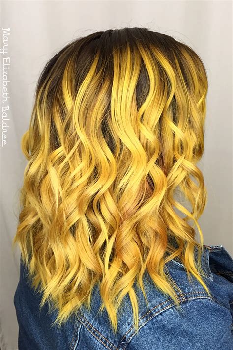 Yellow Hair Yellow Hair Hair Dye Tips Rainbow Hair Ombre