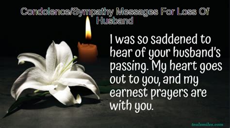 Condolence Messages For Loss Of Husband