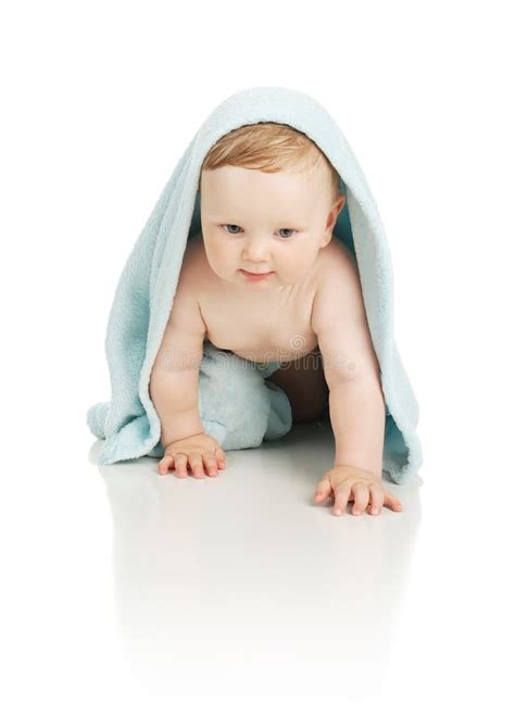 The Boy After Bathing Stock Image Image Of Bathrobe 12559431