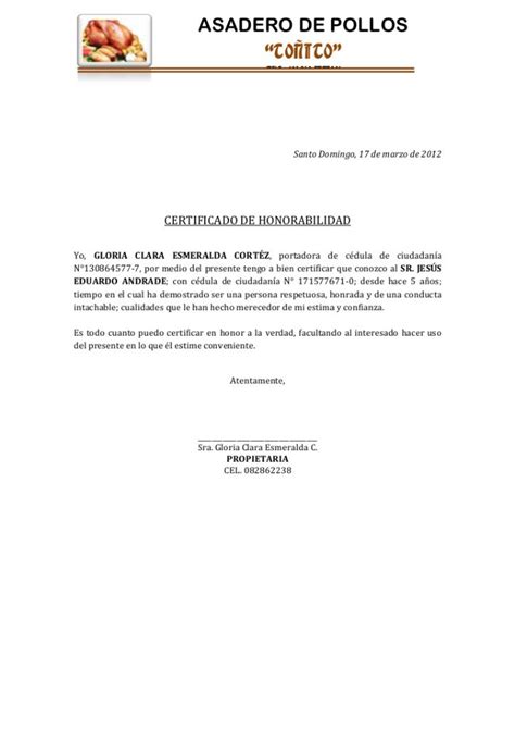 Certificado De Honorabilidad En Ecuador Ejemplos Y Modelo My Xxx Hot Girl