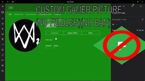 How To Get Custom Gamer Picture On Xbox One No Fiddlerno Ban Youtube