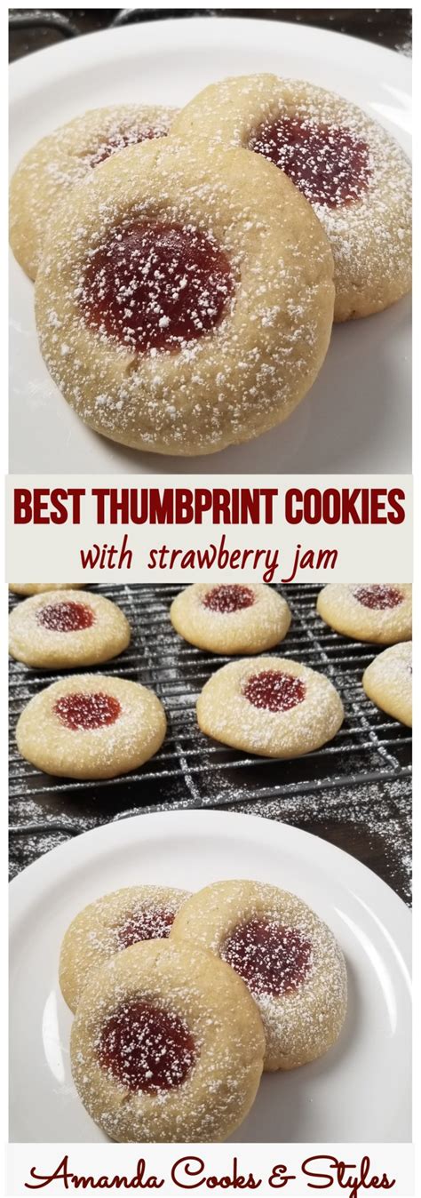 Thumbprint Cookies With Strawberry Jam Amanda Cooks And Styles