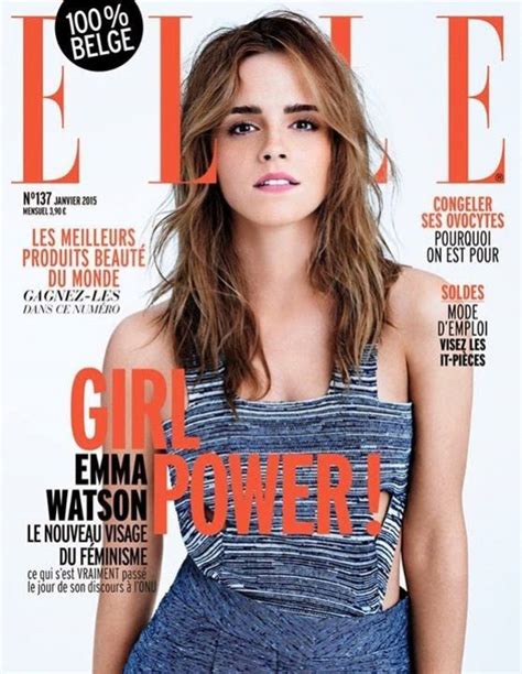 Emma Watson Elle Magazine Cover Belgium January 2015