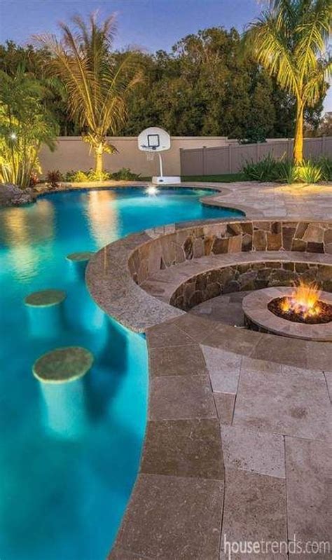 20 Awesome Backyard Patio Ideas With Beautiful Pool Luxury Pools