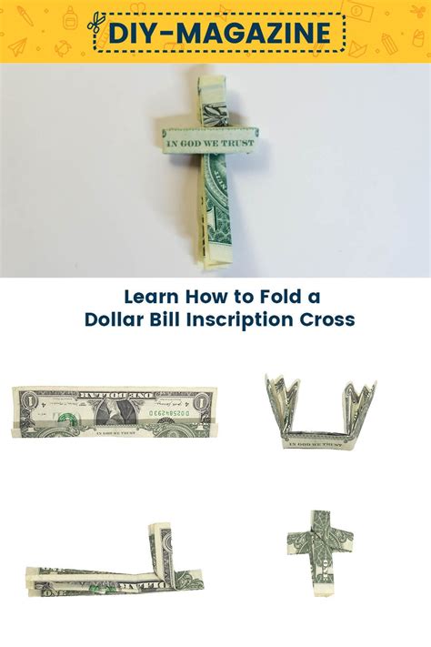 How To Make An Inscription Cross Origami Dollar Bill