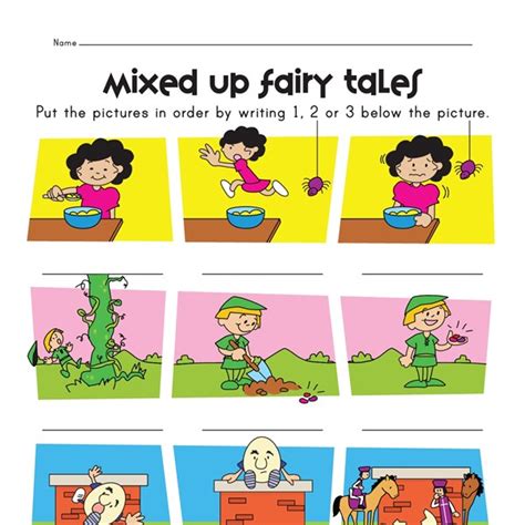 Reading fairy tales is important for a student's imagination and improves reading comprehension in a fun way. Fairy Tales Story Sequence Worksheet | All Kids Network