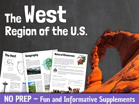 Regions Of The United States The West Region Teaching Resources