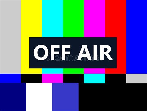 Off Air Smpte Color Bars Television Test Pattern Stock Illustration