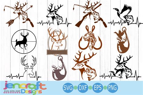 hunting Fishing Bundle svg EPS, DXF, PNG Cricut Silhouette