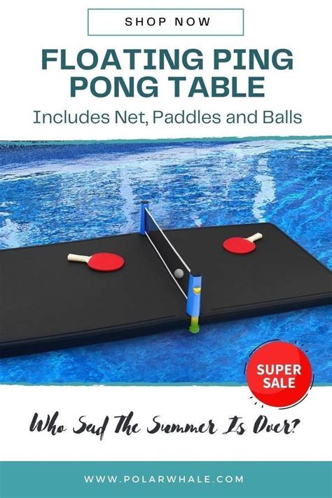 Floating Ping Pong Table Pool Float 5 Feet Long Includes Net Paddles Ping Pong Pool Floats