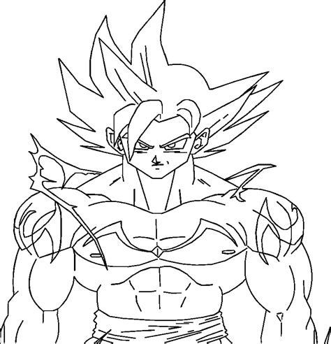 Goku Super Saiyan God Coloring Coloring Pages