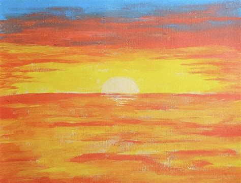 Sunset On The Horizon Painting By Rebecca Brewer