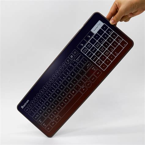 Glass Touch Smart Keyboard Wired Matte Silver Multicolor Gradient