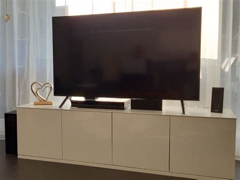 Tv board lowboard atlanta in schwarz / wei? TV Bank hochglanz | Kaufen auf Ricardo