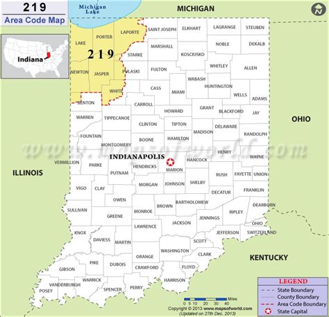 219 Area Code Map Where Is 219 Area Code In Indiana