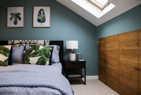 Farrow And Ball Oval Room Blue Palm Leaves Calming Loft Bedroom