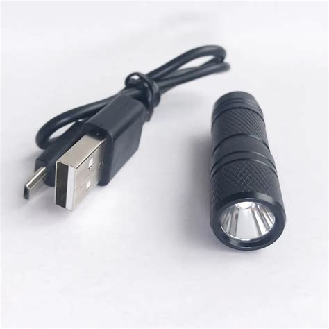 Usb Rechargeable Flashlight Waterproof Aluminium Alloy Torch Cree Xpg