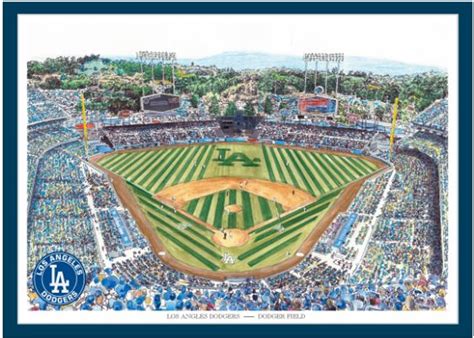 Dodger Stadium Los Angeles Dodgers Art Print The Stadium Shoppe