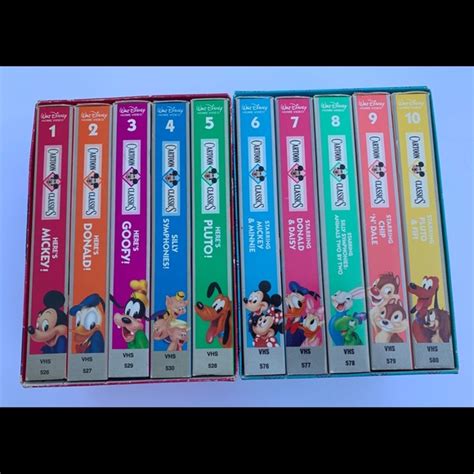 Vintage Walt Disney Cartoon Classics Gold Edition VHS Lot Mickey Mouse Minnie Mouse