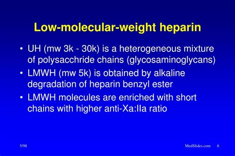 Ppt Low Molecular Weight Heparin And Unfractionated Heparin