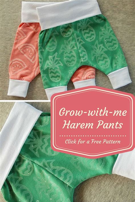 Grow With Me Baby Harem Pants Free Pattern And Tutorial Baby Harem